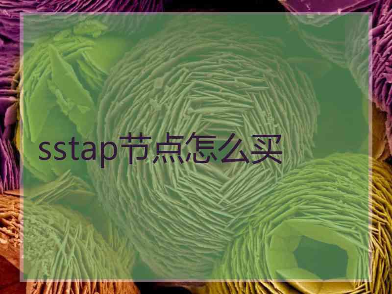 sstap节点怎么买