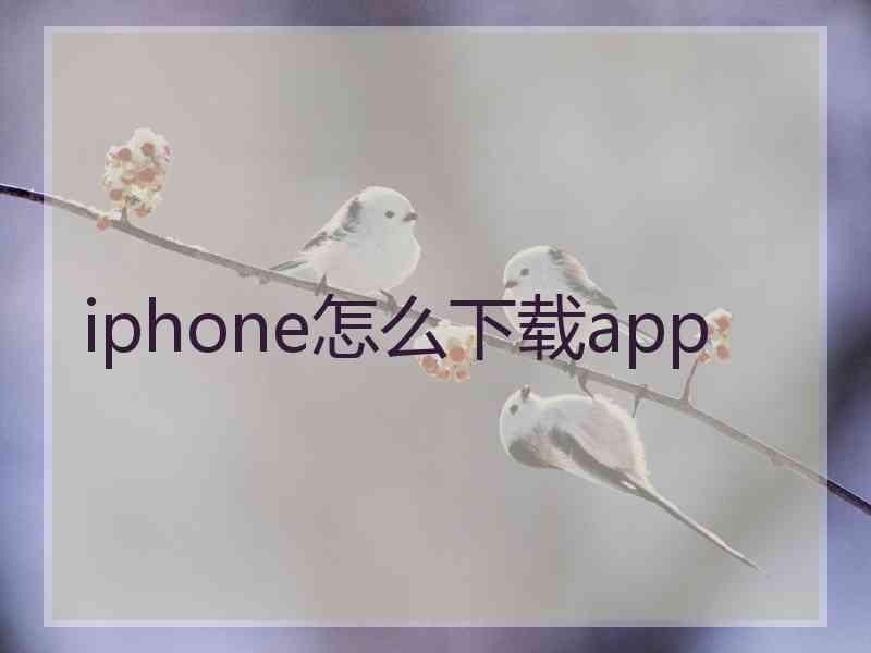 iphone怎么下载app