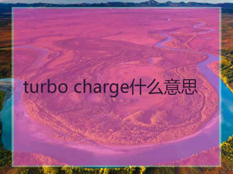 turbo charge什么意思