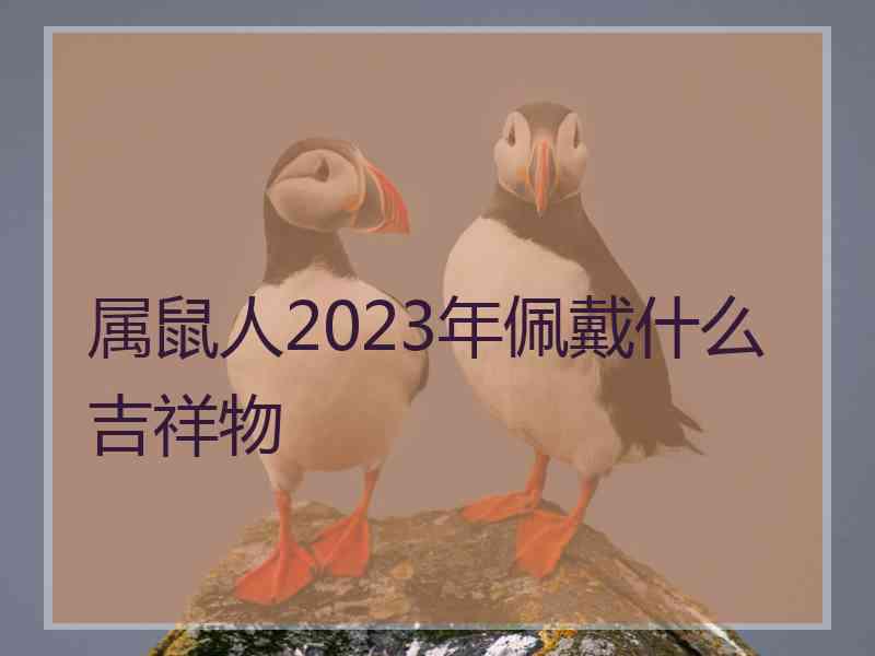 属鼠人2023年佩戴什么吉祥物