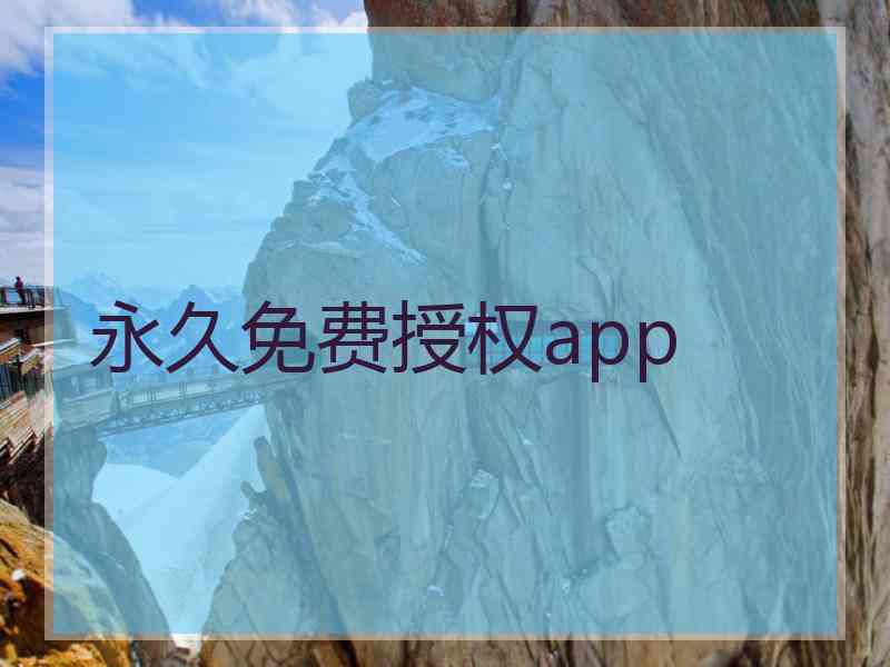 永久免费授权app