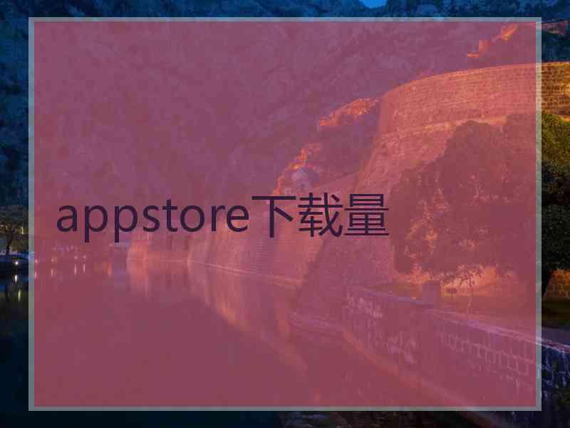 appstore下载量