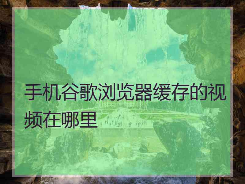 手机谷歌浏览器缓存的视频在哪里