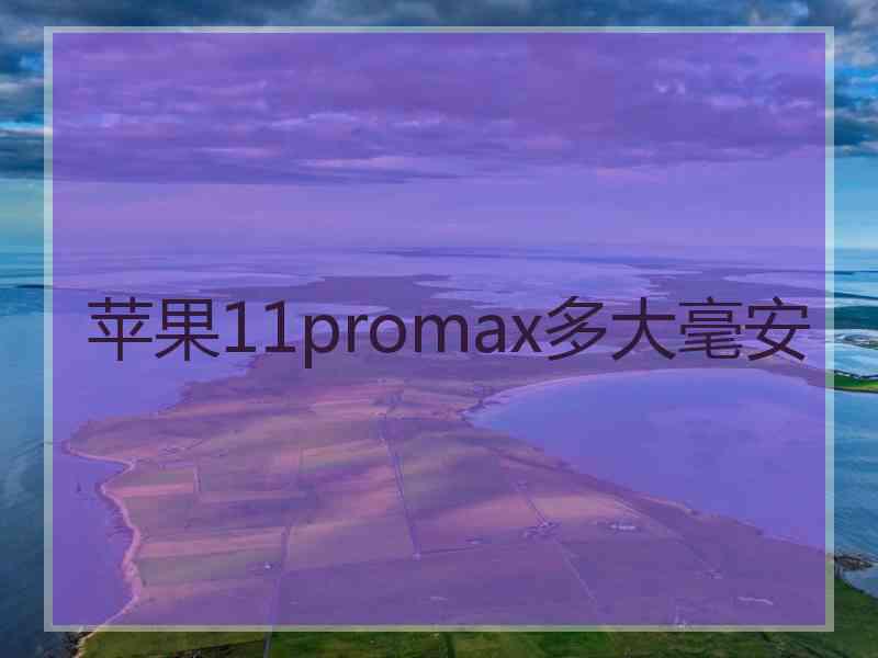 苹果11promax多大毫安