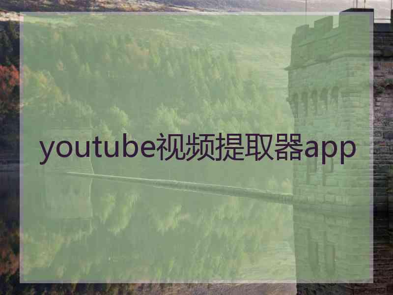 youtube视频提取器app