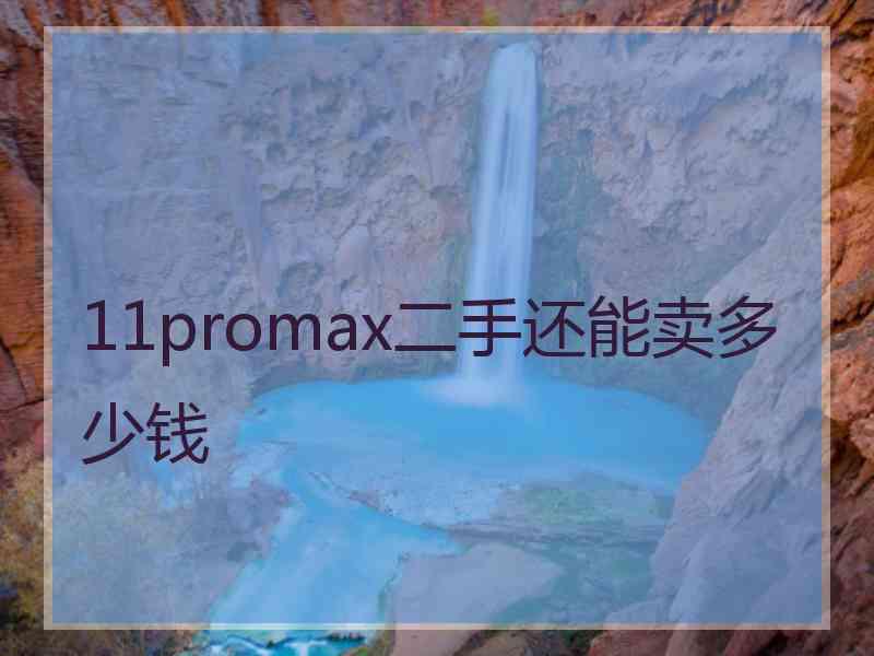 11promax二手还能卖多少钱