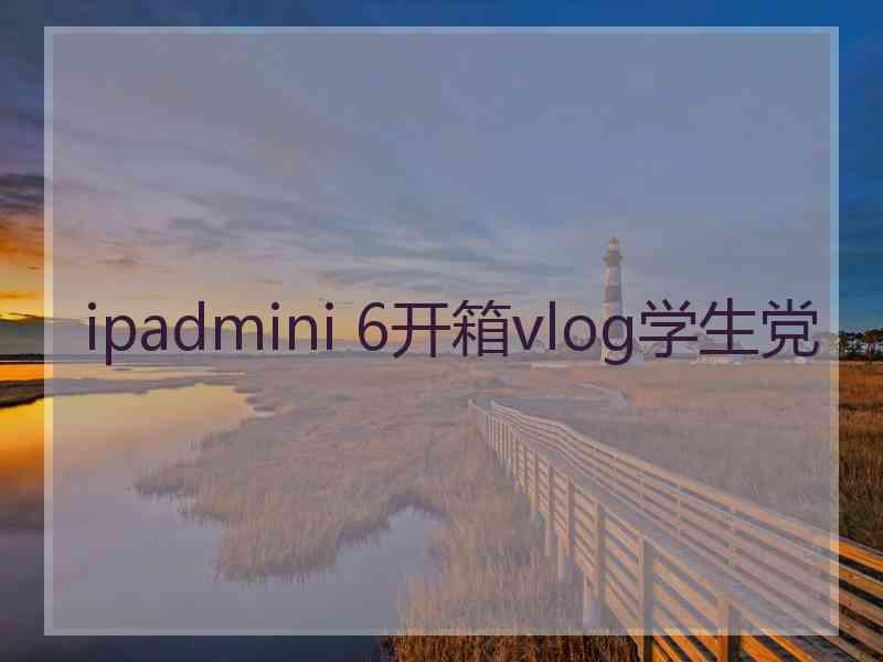 ipadmini 6开箱vlog学生党