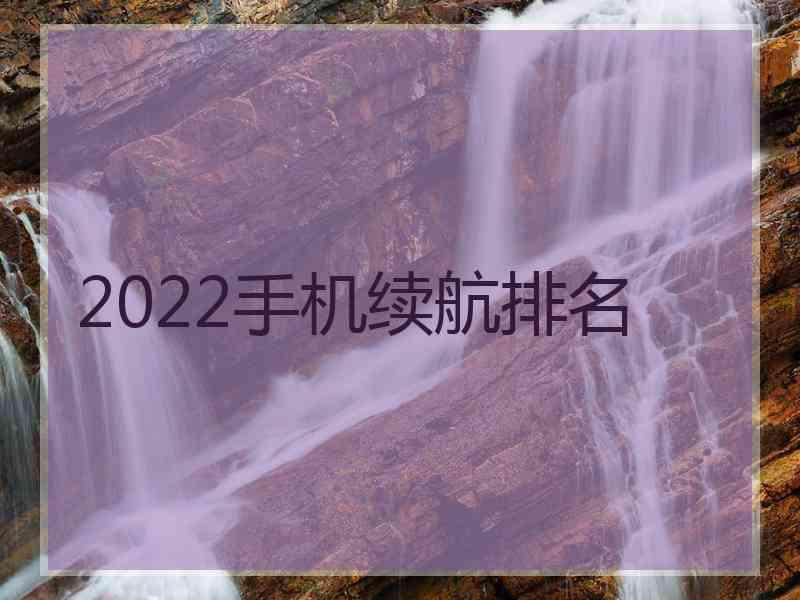 2022手机续航排名