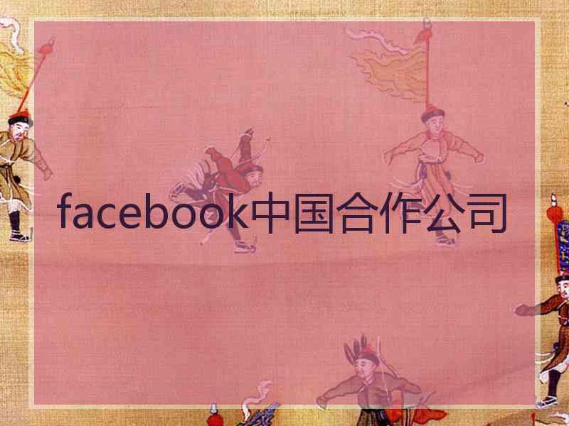 facebook中国合作公司