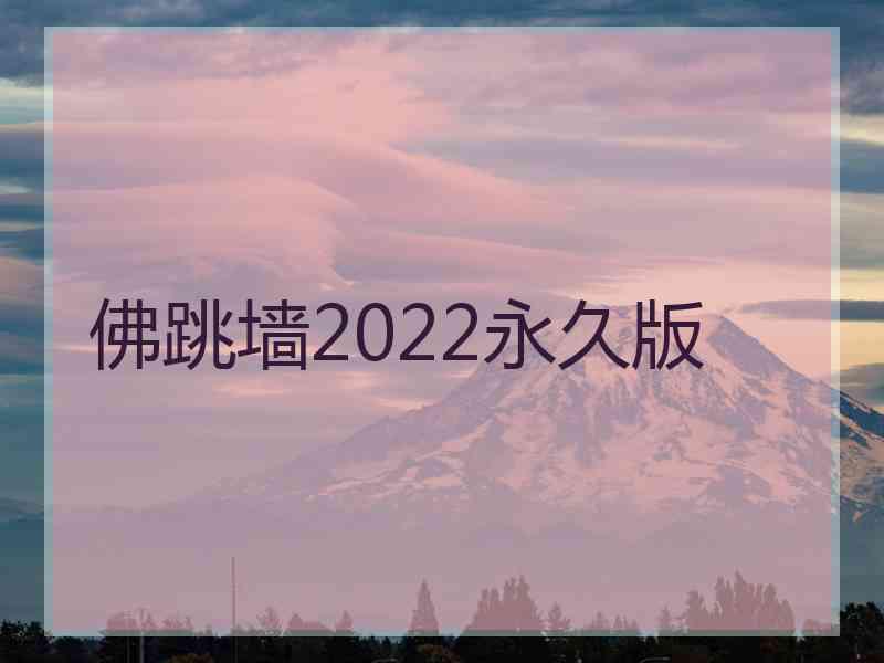 佛跳墙2022永久版