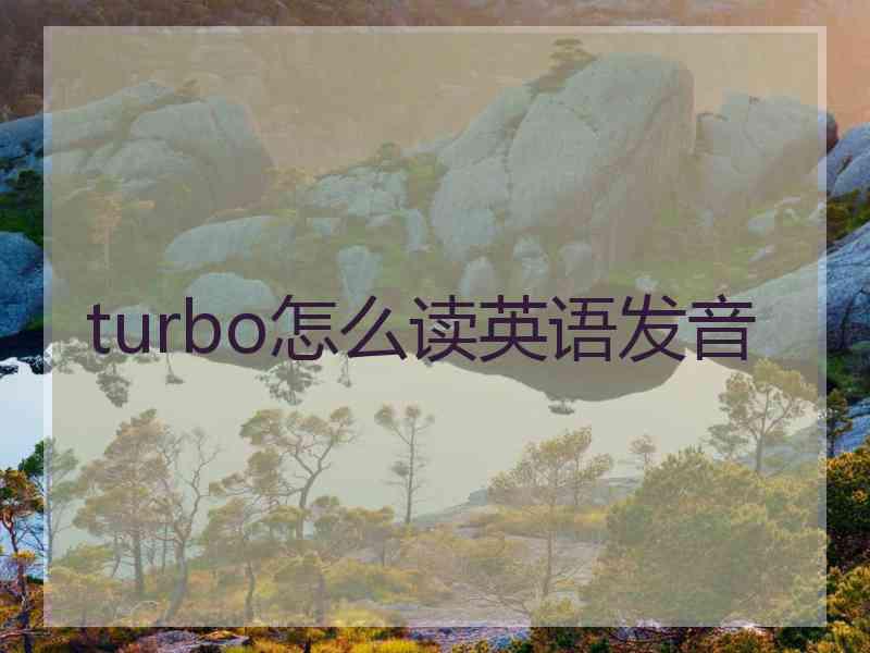 turbo怎么读英语发音