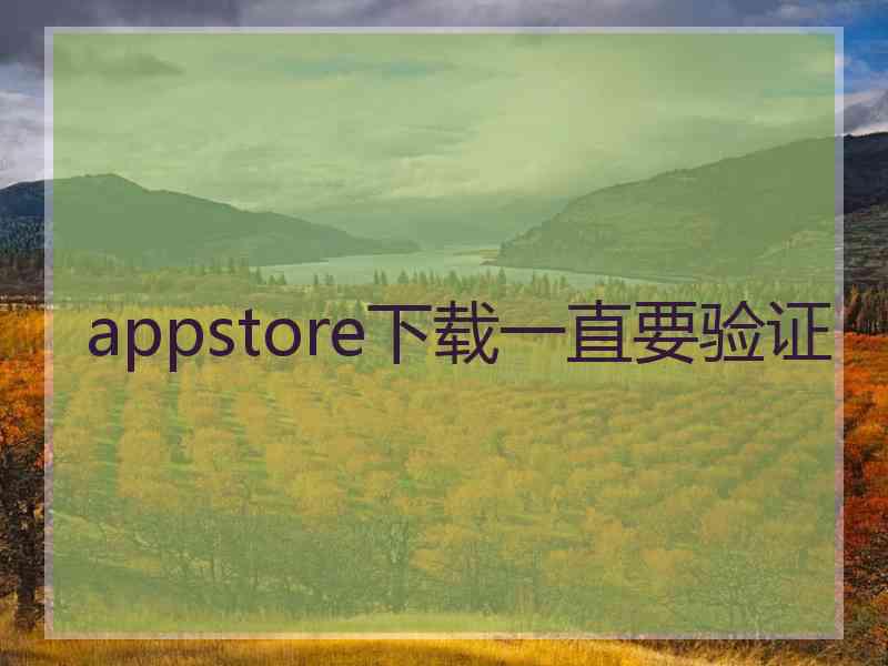 appstore下载一直要验证