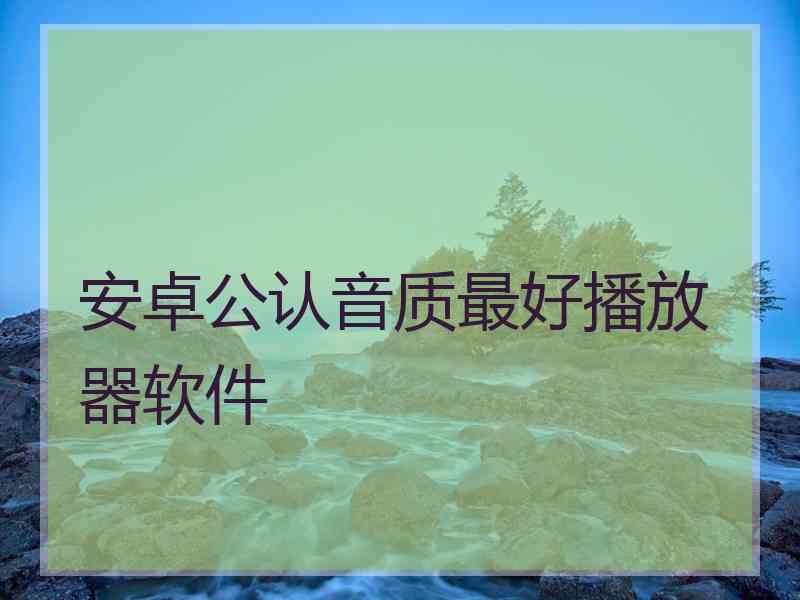 安卓公认音质最好播放器软件