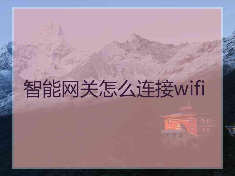 智能网关怎么连接wifi