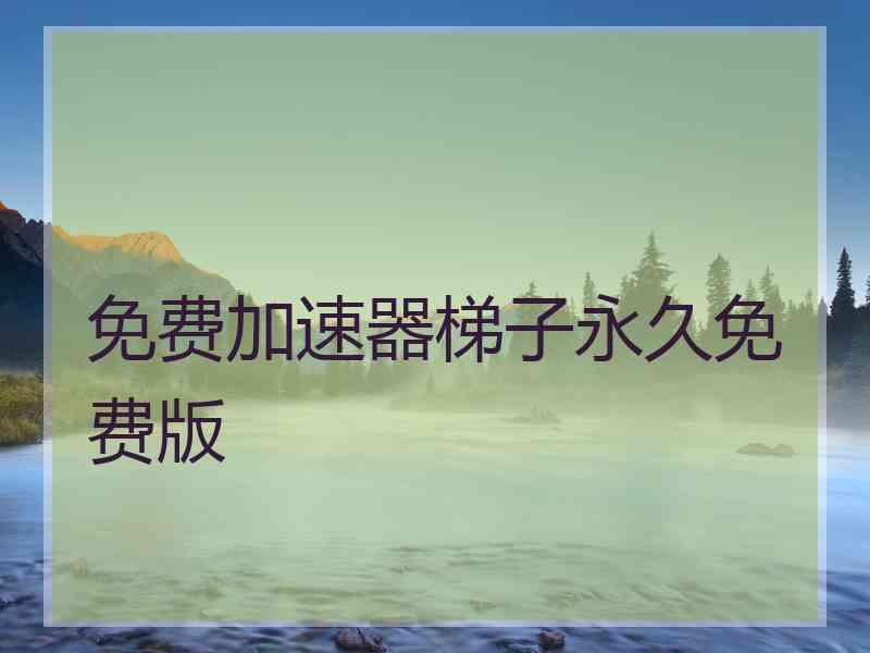 免费加速器梯子永久免费版