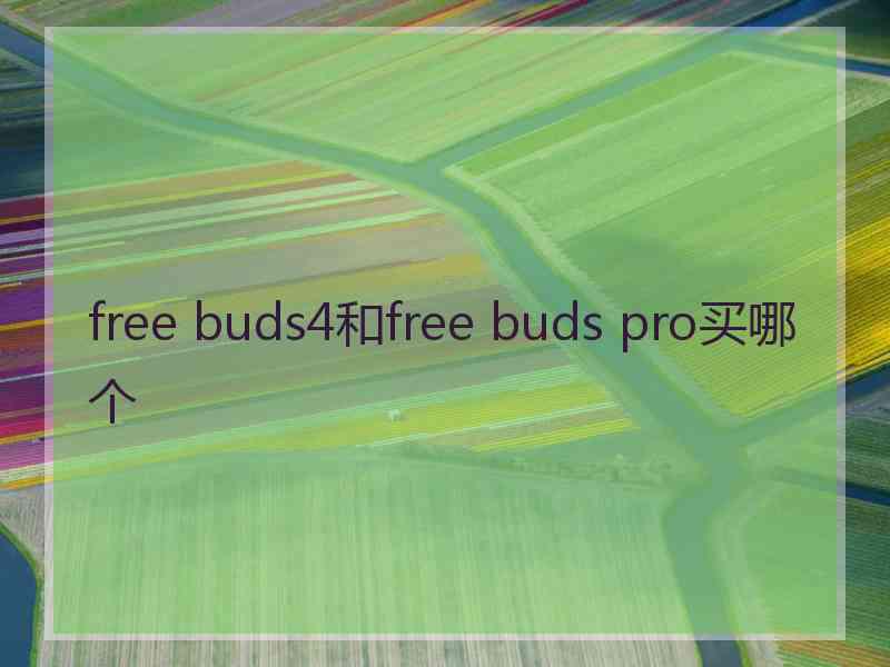 free buds4和free buds pro买哪个