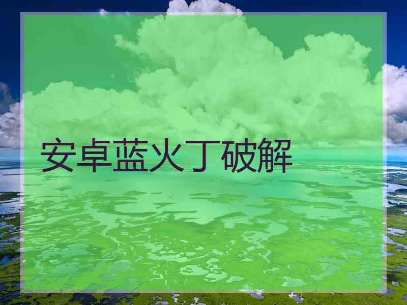 安卓蓝火丁破解