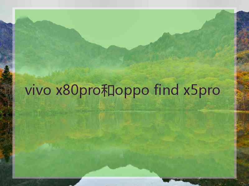 vivo x80pro和oppo find x5pro