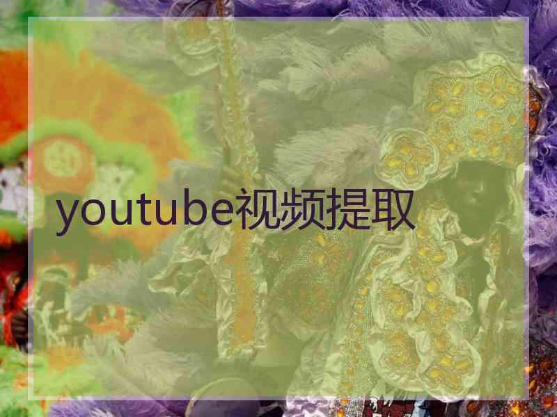 youtube视频提取