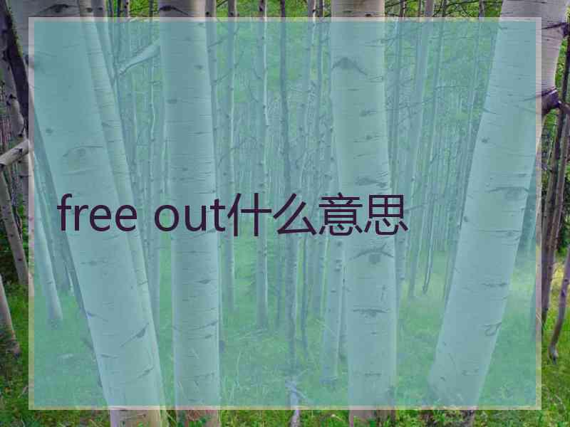 free out什么意思