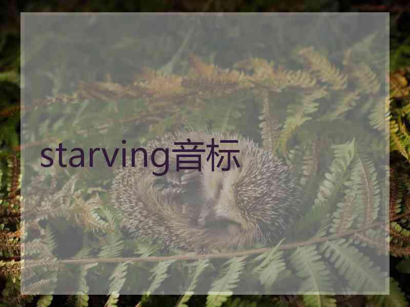 starving音标