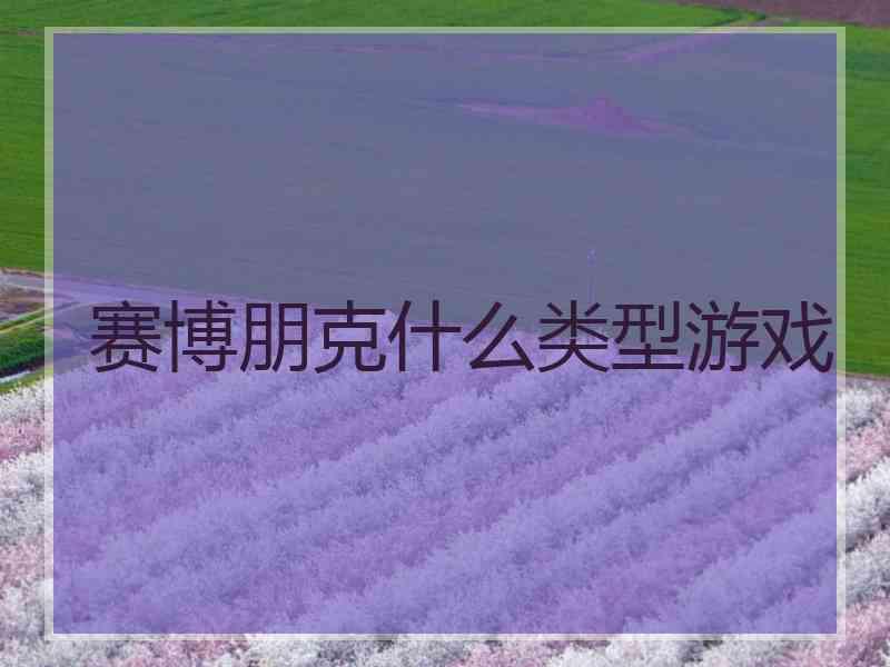 赛博朋克什么类型游戏