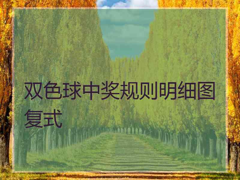 双色球中奖规则明细图复式