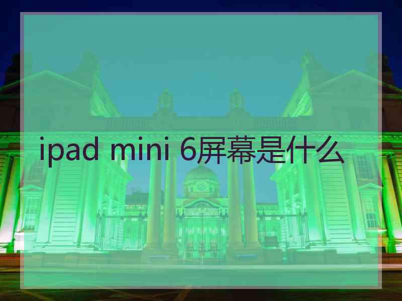 ipad mini 6屏幕是什么