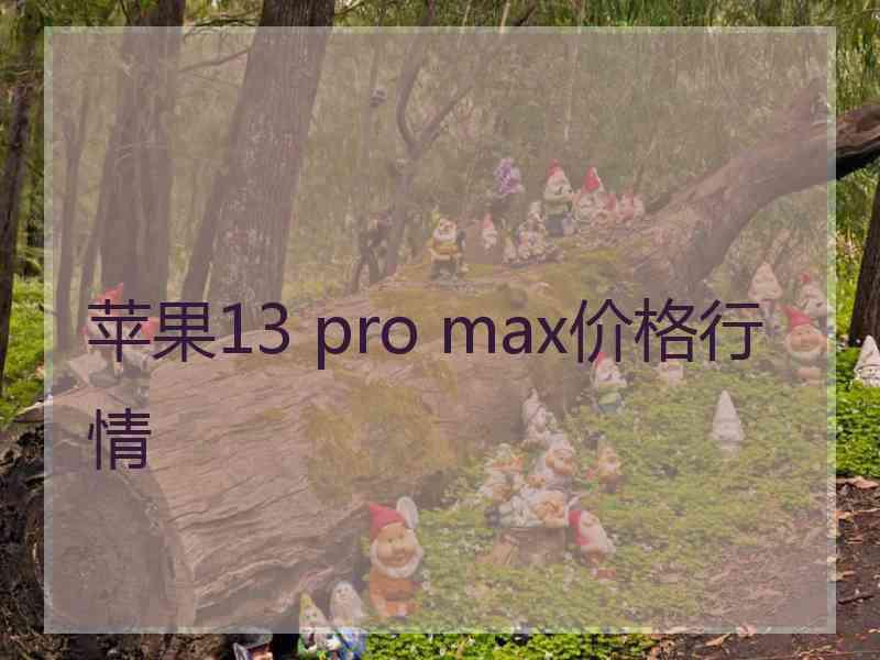 苹果13 pro max价格行情