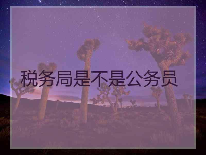 税务局是不是公务员