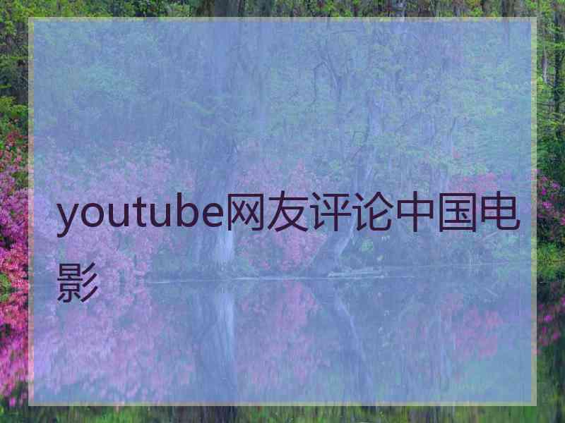 youtube网友评论中国电影