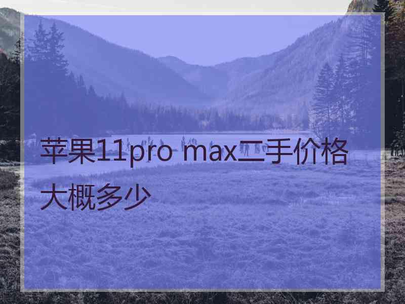 苹果11pro max二手价格大概多少