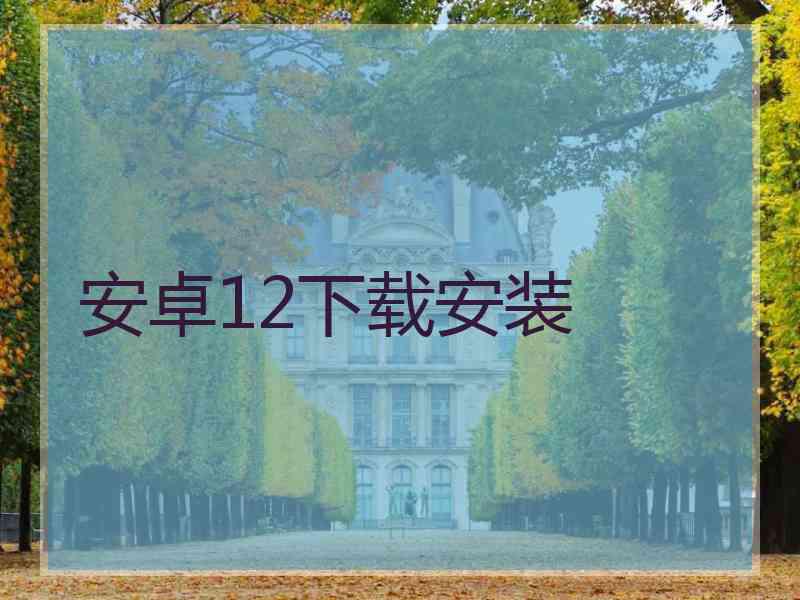 安卓12下载安装