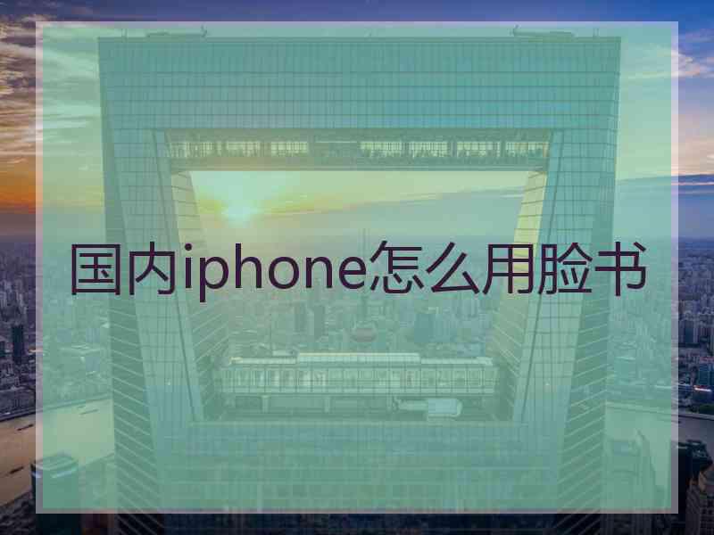 国内iphone怎么用脸书