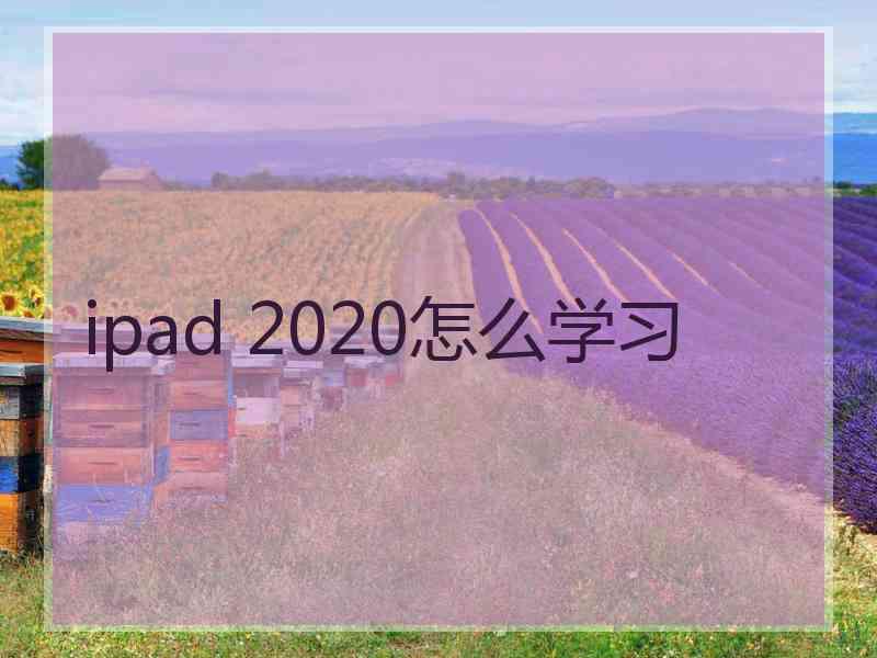 ipad 2020怎么学习