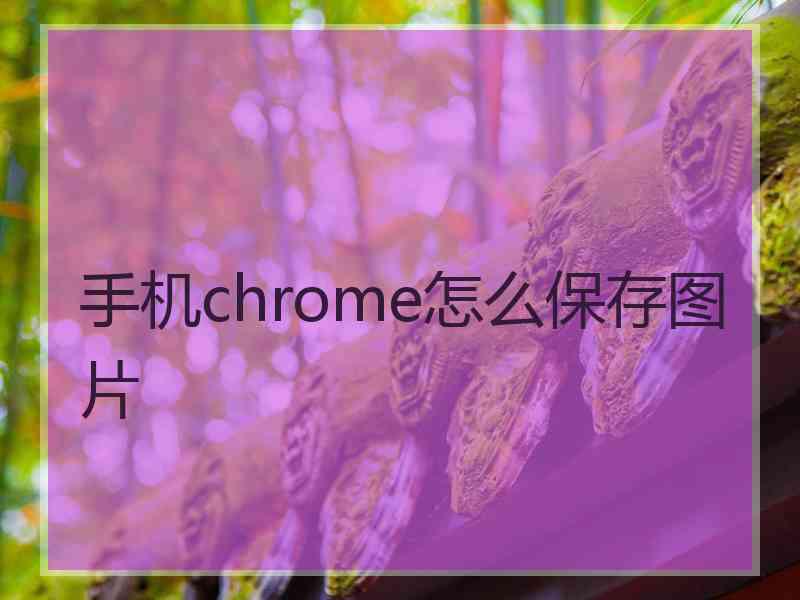 手机chrome怎么保存图片