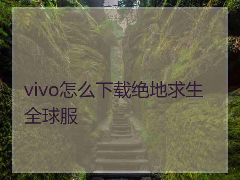 vivo怎么下载绝地求生全球服