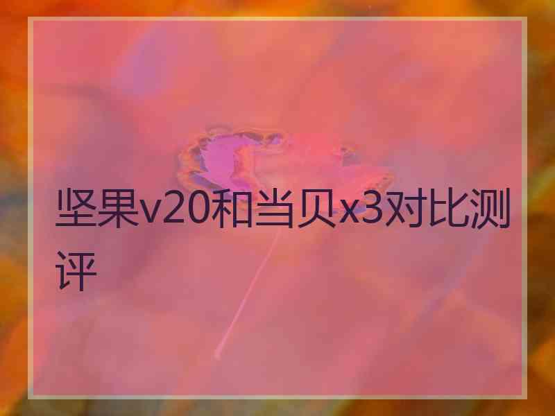 坚果v20和当贝x3对比测评