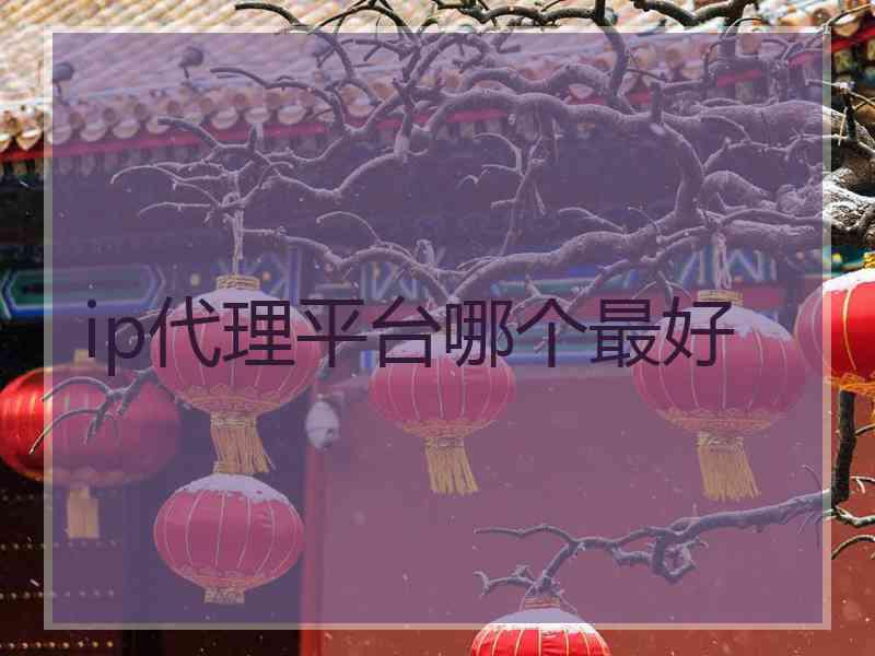 ip代理平台哪个最好