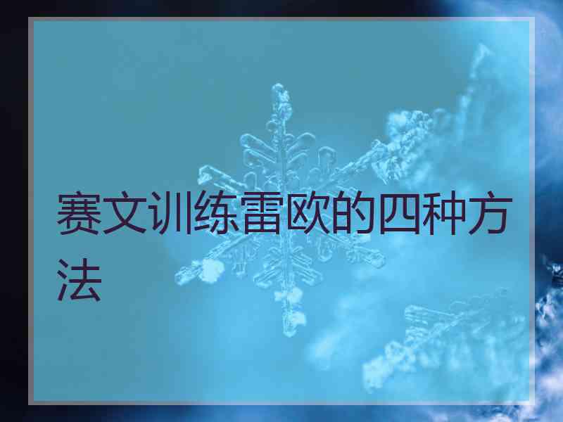 赛文训练雷欧的四种方法